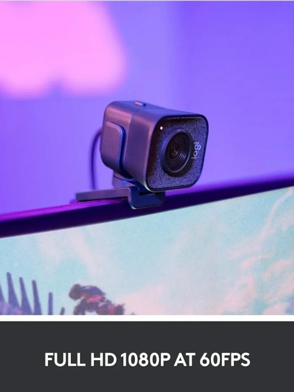 Logitech 2022 StreamCam 1080P HD 60fps Streaming Webcam with Small Tripod
